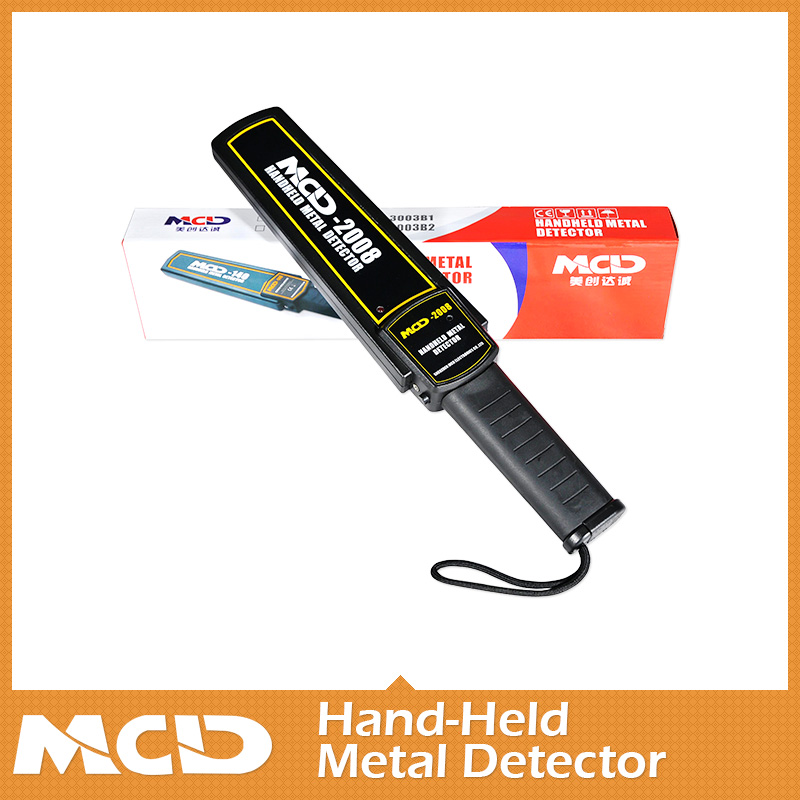 Security Supper Metal Detector Hand-Held Portable Wand Scanner Mens Gifts MCD-2008