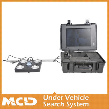 Under Vehicle Security Scanner Inspection With Car Surveillance System Four Pictures SONY Camera Color LCD MCD-V8